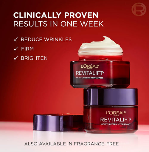 Revitalift Triple Power Anti-Aging Face Moisturizer, Pro Retinol, Hyaluronic Acid & Vitamin C, Reduce Wrinkles 2.55 Oz